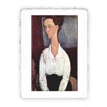 Stampa Pitteikon di Modigliani Lunia Czechowska in camicetta, Miniartprint - cm 17x11