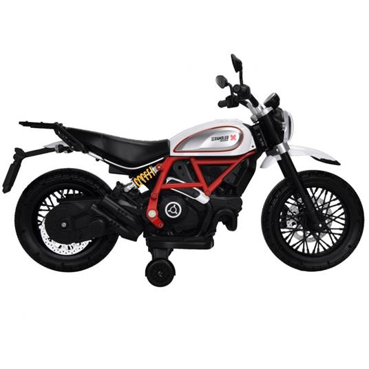 Moto Elettrica Per Bambini Ducati Scrambler Desert Sled 12 V Suoni, Led, Stabilizzatori Clb 02322003 - 2