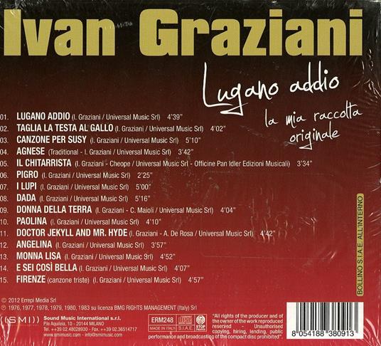 Lugano addio - CD Audio di Ivan Graziani - 2