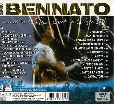 In Concerto - CD Audio + DVD di Edoardo Bennato - 2