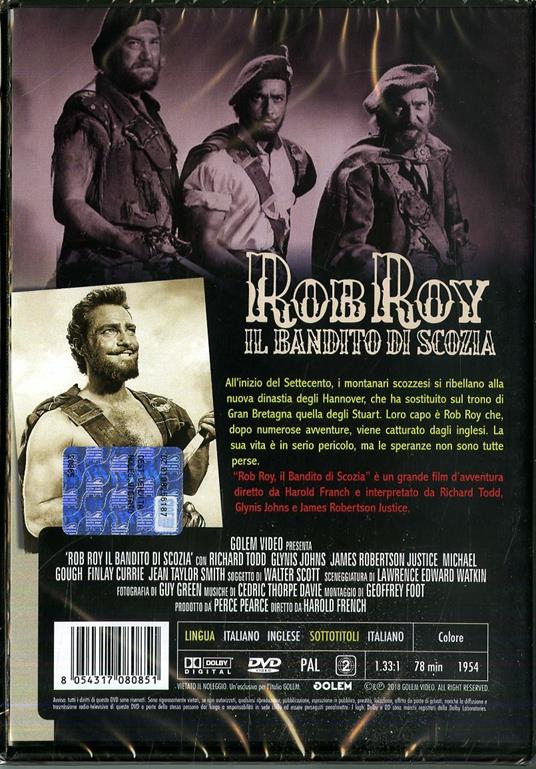 Rob Roy il bandito di Scozia (DVD) di Harold French - DVD - 2