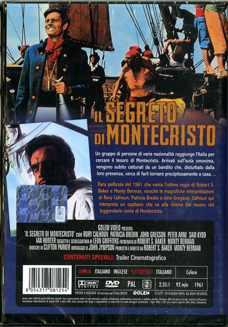 Il segreto di Montecristo di Robert S. Baker,Monty Berman - DVD - 2
