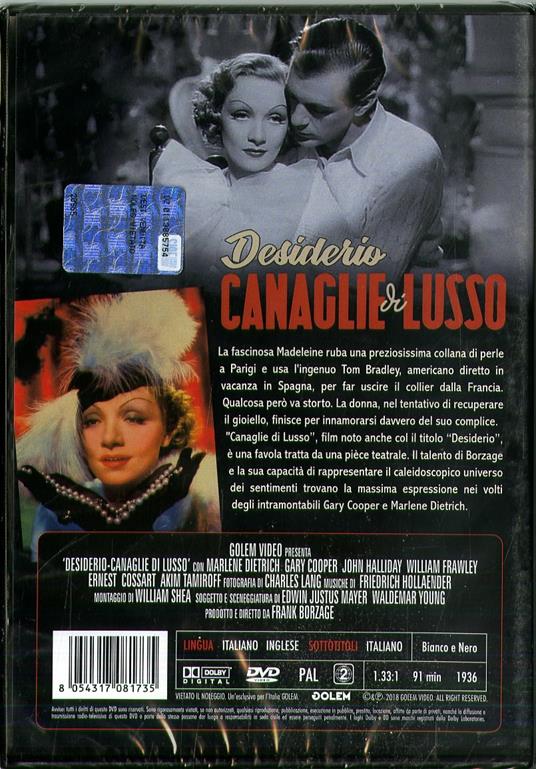 Desiderio/Canaglie Di Lusso (DVD) di Frank Borzage - DVD - 2