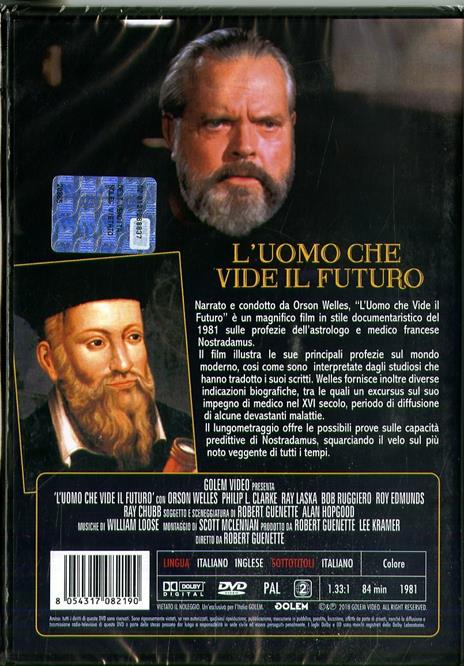 L' uomo che vide il futuro. Nostradamus 1999 (DVD) di Robert Guenette - DVD - 2