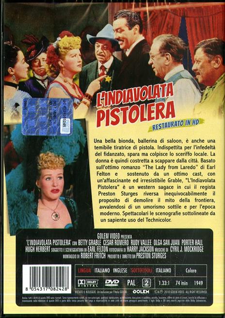 L' Indiavolata pistolera. Restaurato in Hd (DVD) di Preston Sturges - DVD - 2