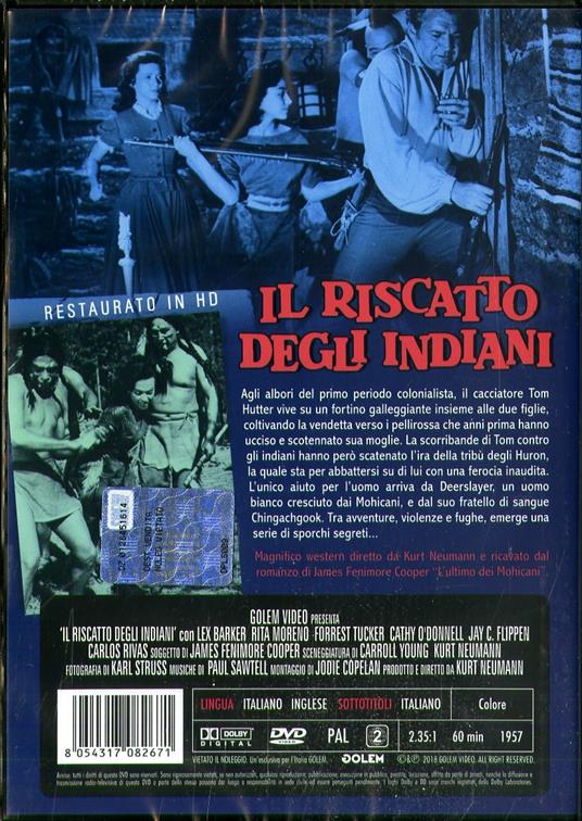 Il riscatto degli indiani. Restaurato In Hd (DVD) di Kurt Neumann - DVD - 2