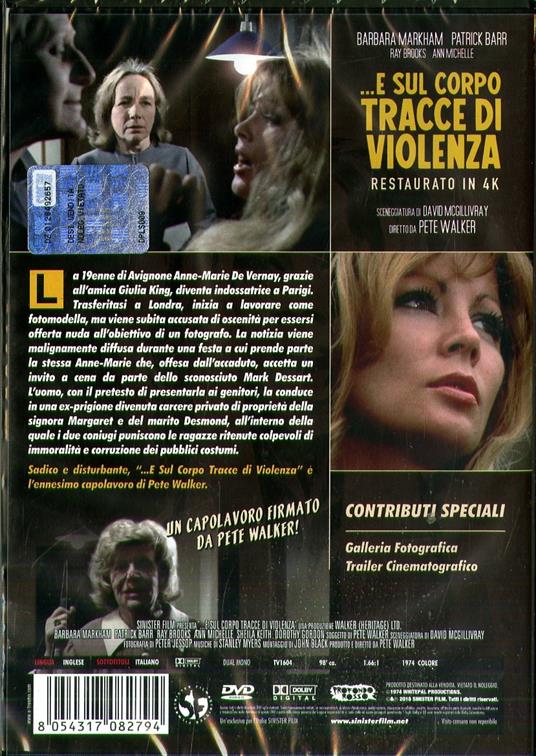 E sul corpo tracce di violenza. Restaurato In 4K (DVD) di Pete Walker - DVD - 2