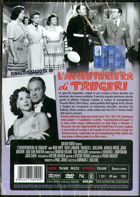 L' Avventuriera di Tangeri. Rimasterizzato in HD (DVD) di Norman Z. McLeod - DVD - 2