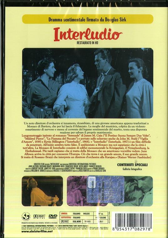Interludio. Restaurato in HD (DVD) di Douglas Sirk - DVD - 2