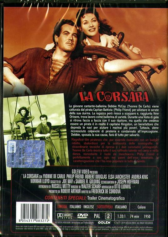 La corsara (DVD) di Frederick De Cordova - DVD - 2