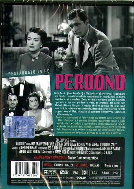 Perdono. Restaurato in HD (DVD) di Felix E. Feist - DVD - 2