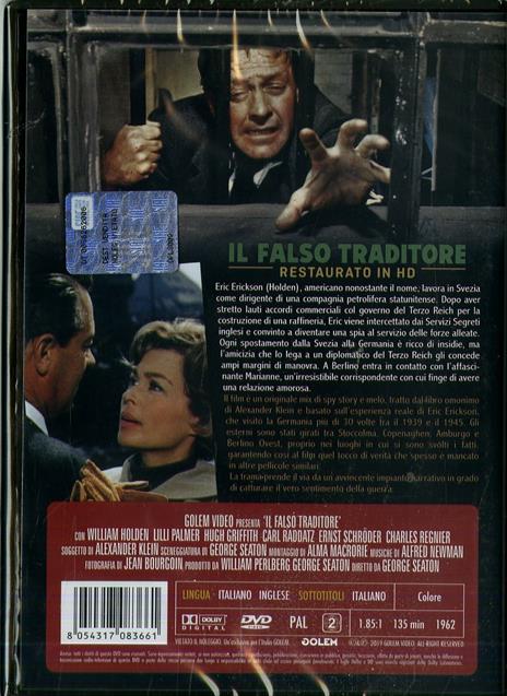 Il falso traditore. Restaurato in HD (DVD) di George Seaton - DVD - 2