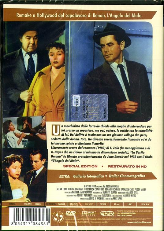 La bestia umana. Special Edition. Restaurato in HD (DVD) di Fritz Lang - DVD - 2