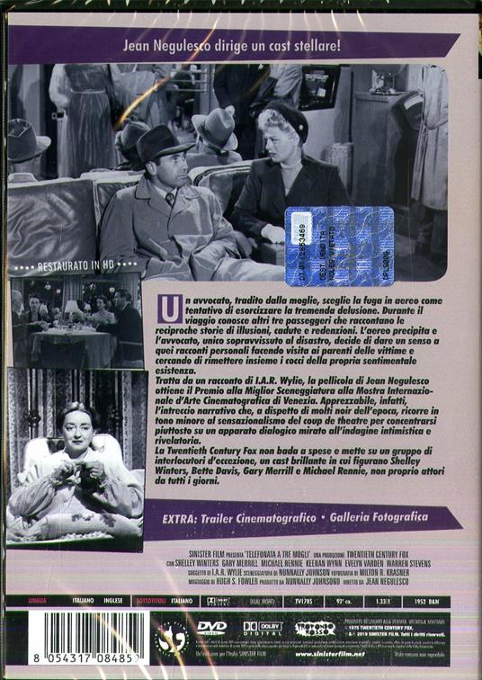 Telefonata a tre mogli. Restaurato in HD (DVD) di Jean Negulesco - DVD - 2