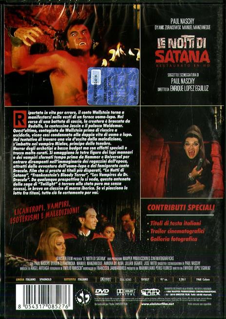 Le notti di Satana. Restaurato in HD (DVD) di Enrique Lopez Eguiluz - DVD - 2