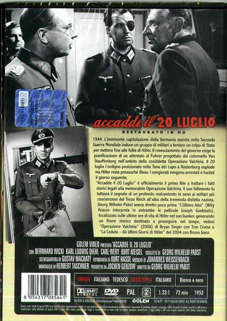 Accadde il 20 Luglio. Restaurato in HD (DVD) di Georg Wilhelm Pabst - DVD - 2