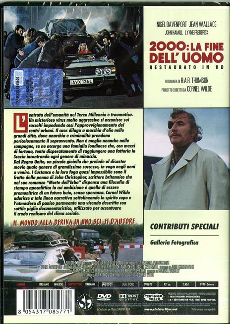 2000 La fine dell'uomo. Restaurato in HD (DVD) di Cornel Wilde - DVD - 2