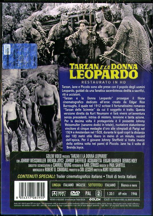 Tarzan e la donna leopardo. Restaurato in HD (DVD) di Kurt Neumann - DVD - 2