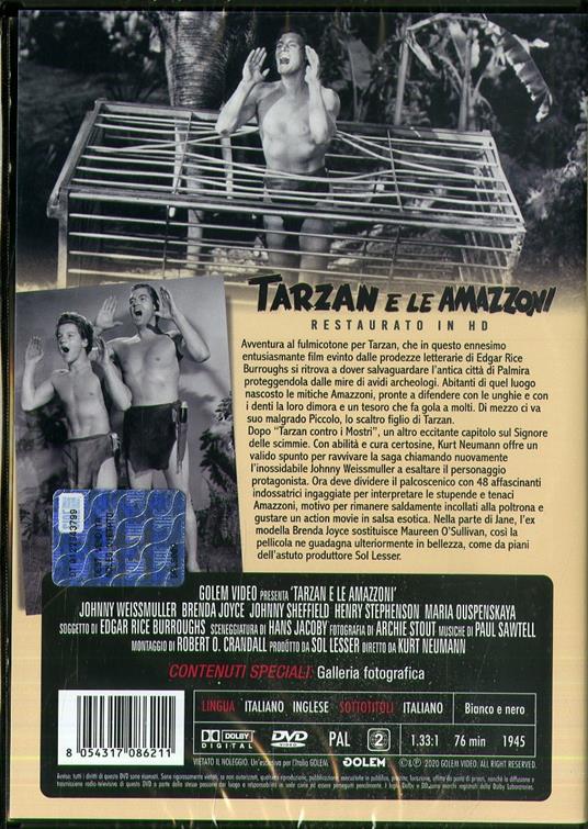 Tarzan e le Amazzoni. Restaurato in HD (DVD) di Kurt Neumann - DVD - 2