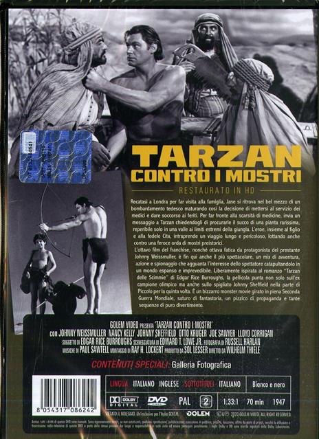 Tarzan contro i mostri (DVD restaurato in HD) di William Thiele - DVD - 2