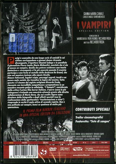 I vampiri. Special Edition (DVD) di Mario Bava,Riccardo Freda - DVD - 2