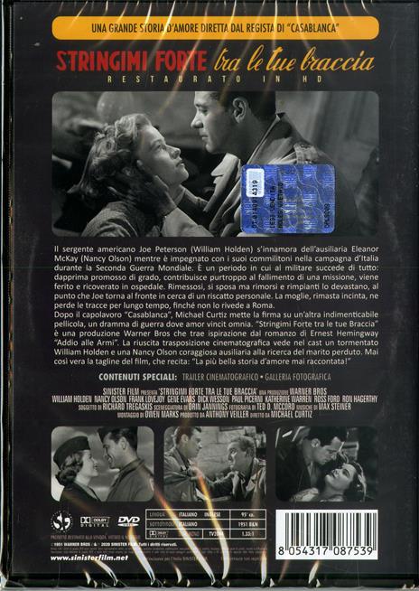 Stringimi forte tra le tue braccia (DVD) di Michael Curtiz - DVD - 2