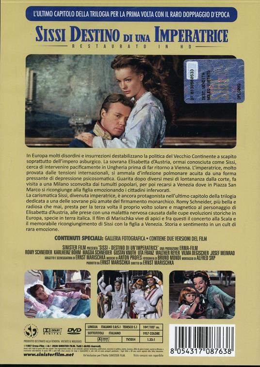 Sissi. Destino di un'imperatrice. Restaurato in HD (DVD) di Ernst Marischka - DVD - 2