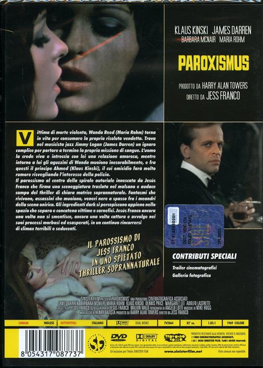 Paroxismus (DVD) di Jesus Franco - DVD - 2