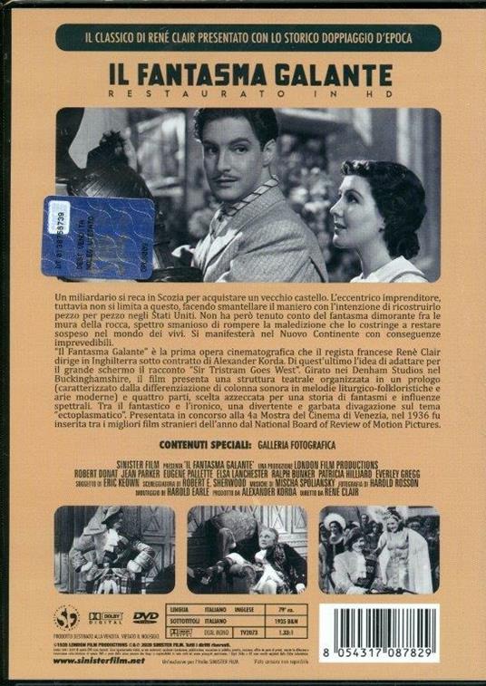 Il fantasma galante. Restaurato in HD (DVD) di Rene' Clair - DVD - 2