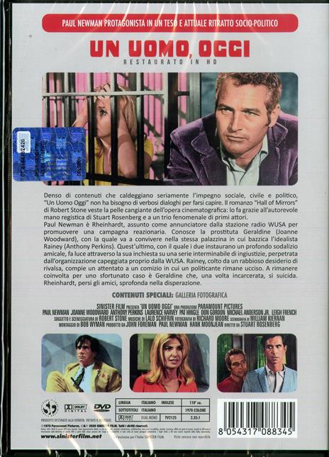 Un uomo oggi. Restaurato in HD (DVD) di Stuart Rosenberg - DVD - 2