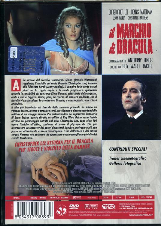 Il Marchio di Dracula. Restaurato in HD (DVD) di Roy Ward Baker - DVD - 2