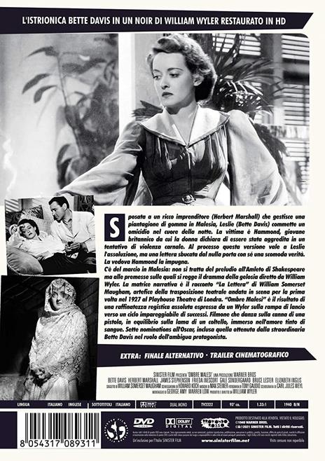 Ombre malesi. Restaurato in HD (DVD) di William Wyler - DVD - 2