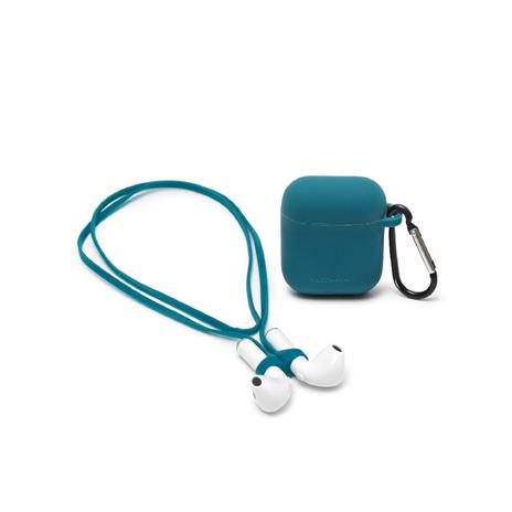 Custodia Airpod 1-2 Legami con cordino Blu petrolio - 3