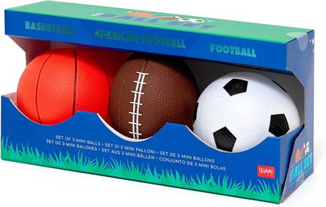 Mini Ball Set - Set Of 3 Mini Balls - Basketb+American Footb.+Footb. - 5