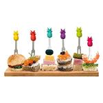 Set Of 6 Aperitif Forks - Lookin' Pine - Pineapple