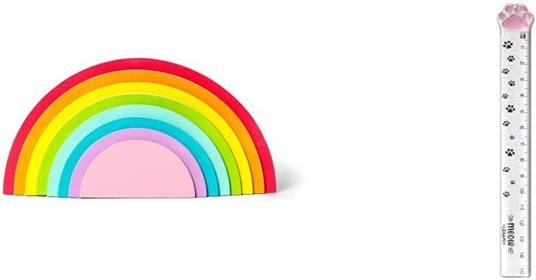 Legami RST0001, Blocco Note Adesivo, Rainbow Thoughts, Bloc Notes Adesivo a Forma di Arcobaleno, 12x6 cm - 6