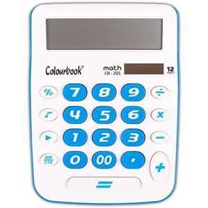 Colourbook Math CB-110 Calcolatrice Da Tavolo Compatta 12 Cifre - Doppia Alimentazione, Design Funzionale E Tasti Soft-image