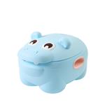 Vasino Hippo Ergonomico Con Coperchio e Funzione Sgabello Azzurro
