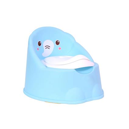 Vasino Dumbo dal Design Ergonomico Con Coperchio e Funzione di Sgabello Azzurro