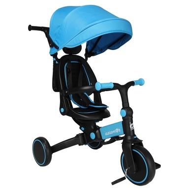 Evolution Triciclo 4 in 1 con Manico Direzionale per Bambini Azzurro