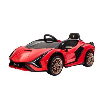 Lamborghini Sian Macchina Elettrica 12V Monoposto con Telecomando Rosso