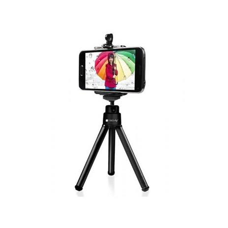 Techly Treppiede Portatile Universale per Smartphone e Fotocamere (I-TRIPOD-UN)