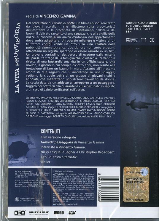 La vita provvisoria di Vincenzo Gamma - DVD - 2