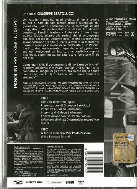 Pasolini prossimo nostro. Special Edition (2 DVD) di Ivo Barnabò Micheli,Giuseppe Bertolucci - 2