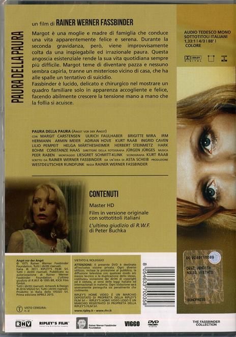 Paura della paura di Rainer Werner Fassbinder - DVD - 2