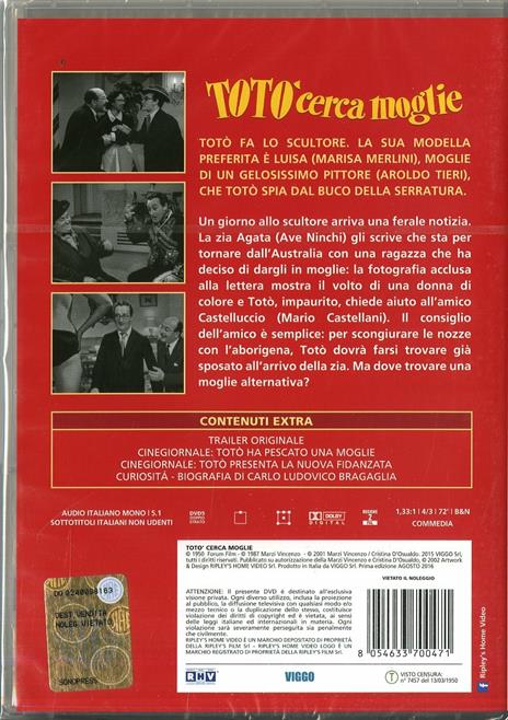 Totò Cerca Moglie (DVD) di Carlo Ludovico Bragaglia - DVD - 2
