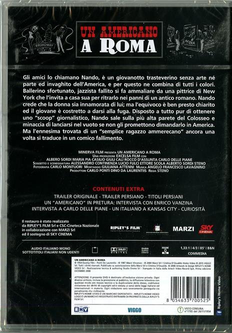 Un americano a Roma di Steno - DVD - 2