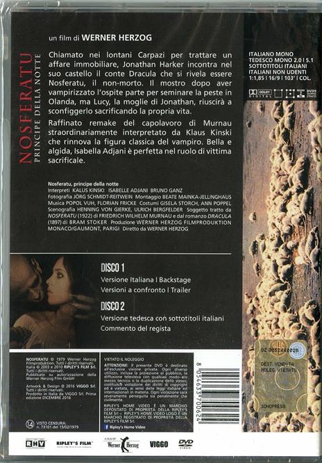 Nosferatu, principe della notte (2 DVD) di Werner Herzog - DVD - 2