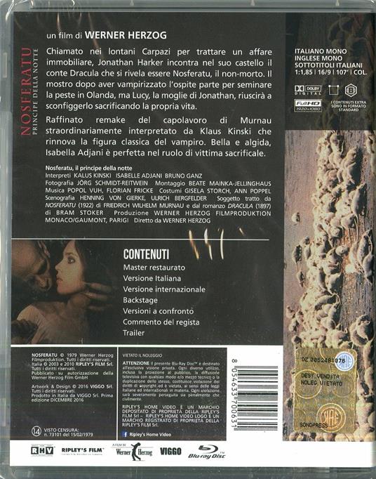 Nosferatu. Il Principe Della Notte (Blu-ray) di Werner Herzog - Blu-ray - 2