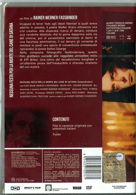 Nessuna festa per la morte del cane di Satana (DVD) di Rainer Werner Fassbinder - DVD - 2